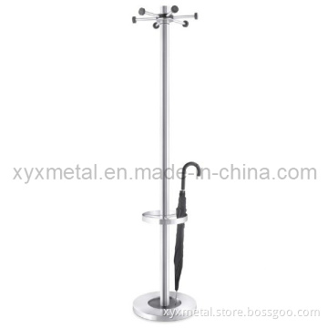 Floor Stand with Umbrella Holder Stainless Steel Coat Rack